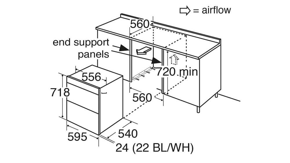 Image showing support rails with fixings into the sides of the and end support panels